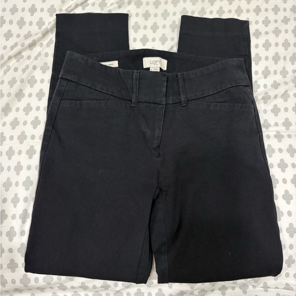 LOFT Women's Classic Black Straight Leg Jeans